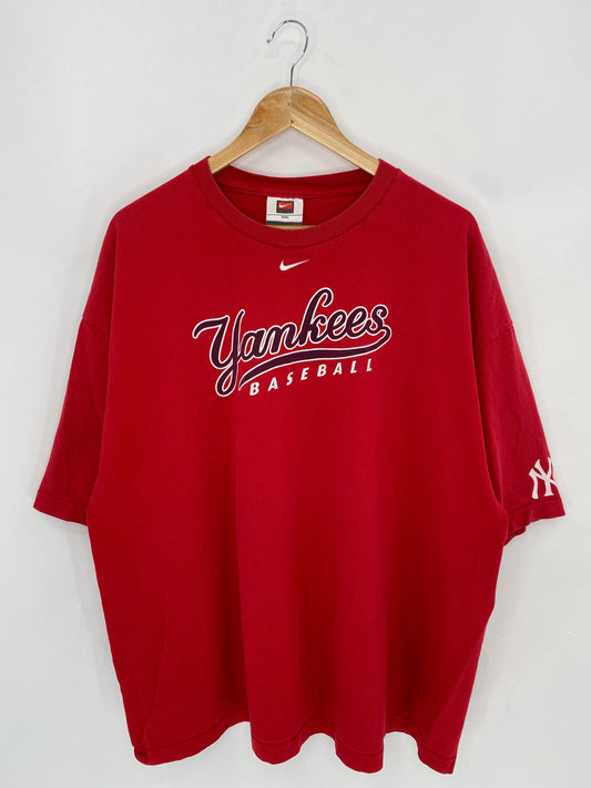 00’ NIKE NEW YORK YANKEES Size XXL Vintage MLB T-shirt / K7482
