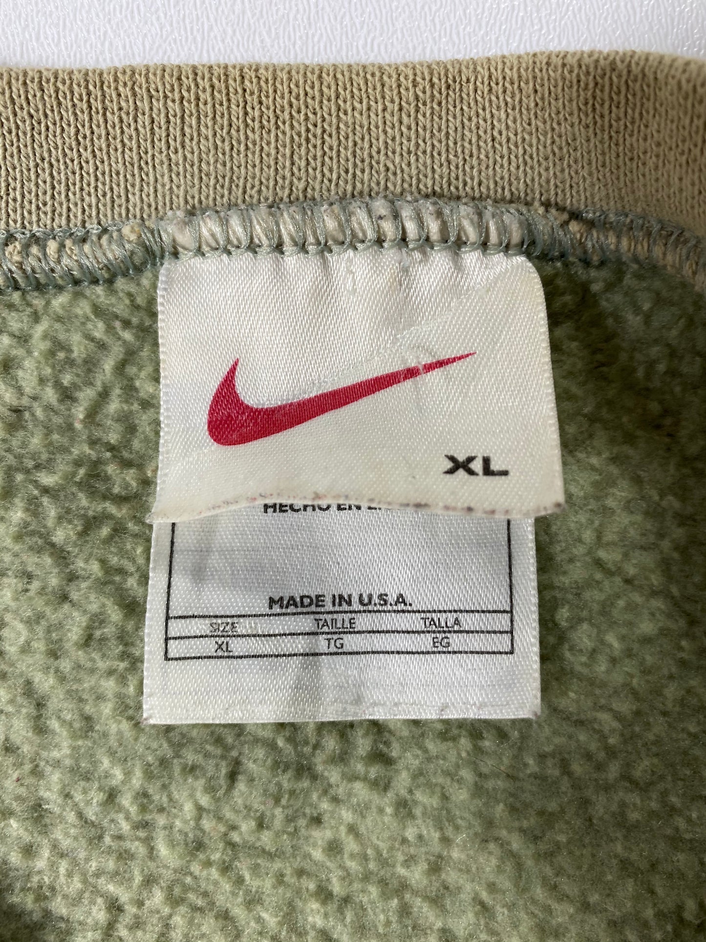 90’s NIKE Mini Swoosh Made in USA Size XL Vintage Sweat-shirt / 7064
