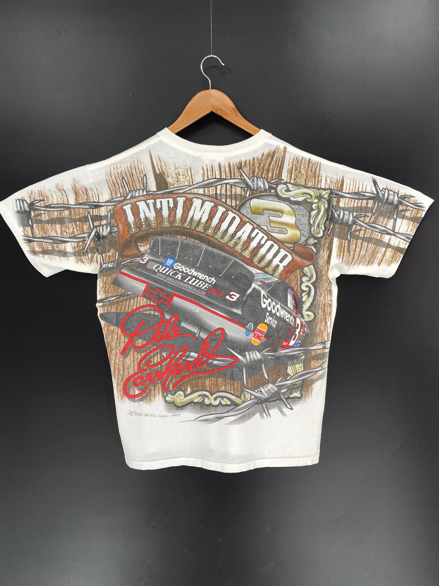 00’ NASCAR DALE EARNHARDT Size L Vintage Racing T-shirt / 9456