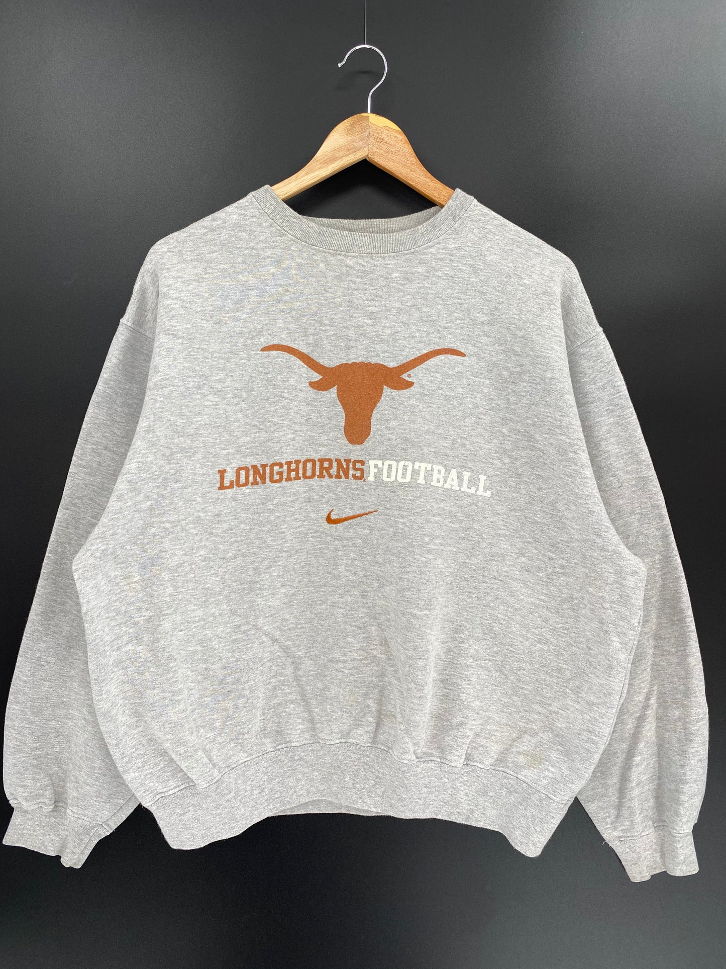 00’ NIKE LONGHORNS FOOTBALL Size M Vintage Sweat-shirt / 7999