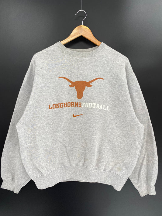 00’ NIKE LONGHORNS FOOTBALL Size M Vintage Sweat-shirt / 7999
