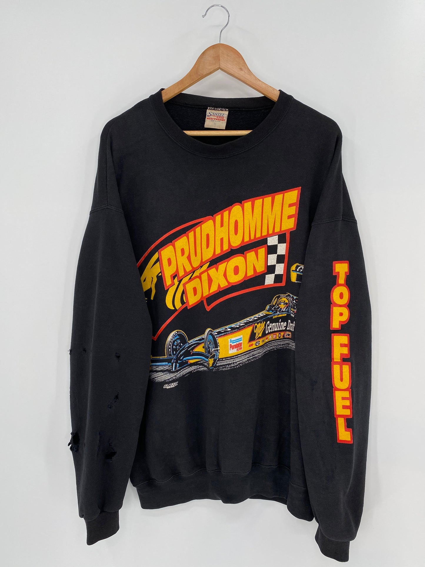 90’s PRUDHOMME DIXON Made in USA Size XL Vintage Racing Sweat-Shirt / A748