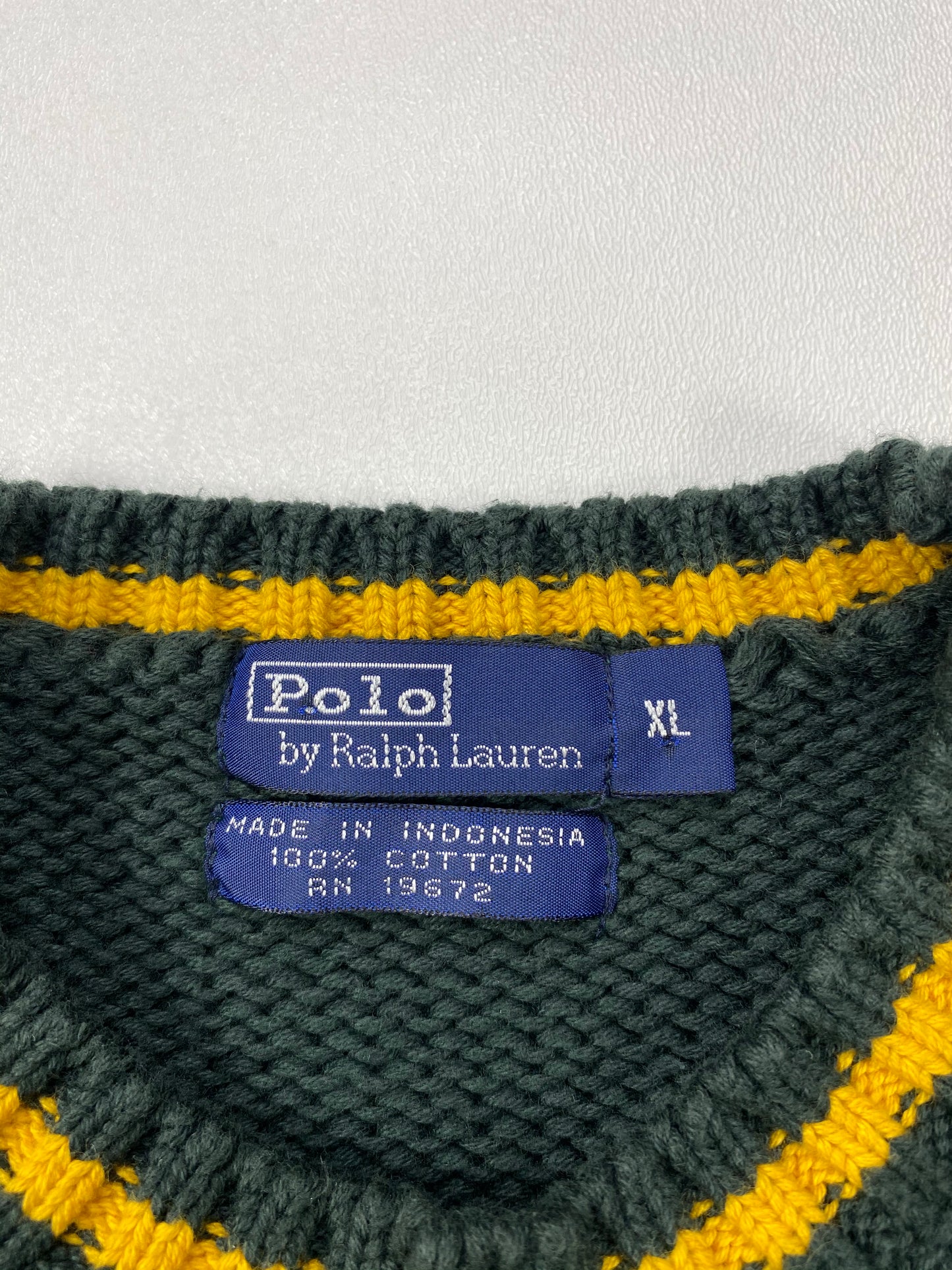 Vintage POLO RALPH LAUREN Ladies Size XL Vintage Knit-Sweater / 6293