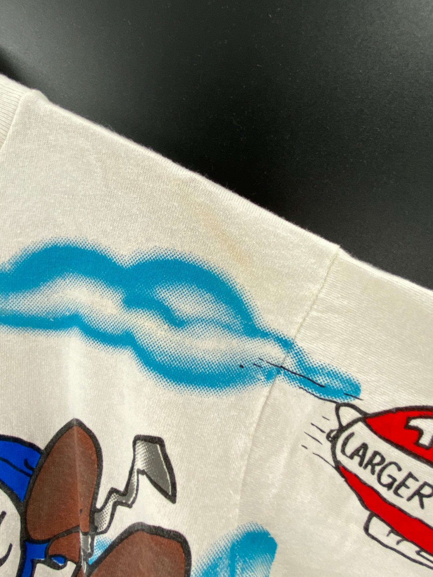 1995 LOONEY TUNES All Over Print Made in USA Size M Vintage Long-Sleeve T-Shirt / 9273