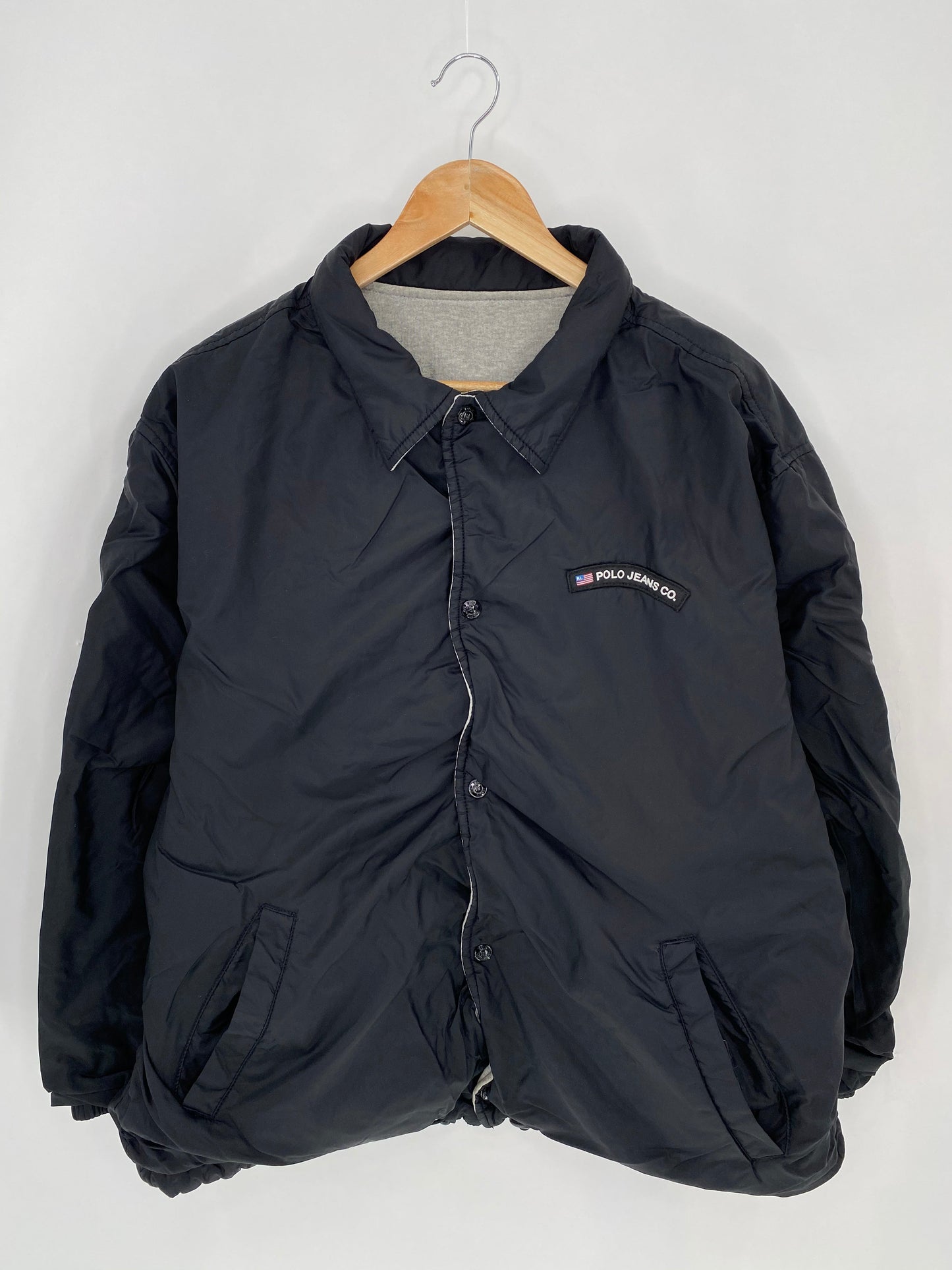 Vintage POLO JEANS RALPH LAUREN Reversible Size L Nylon Jacket/ K7442