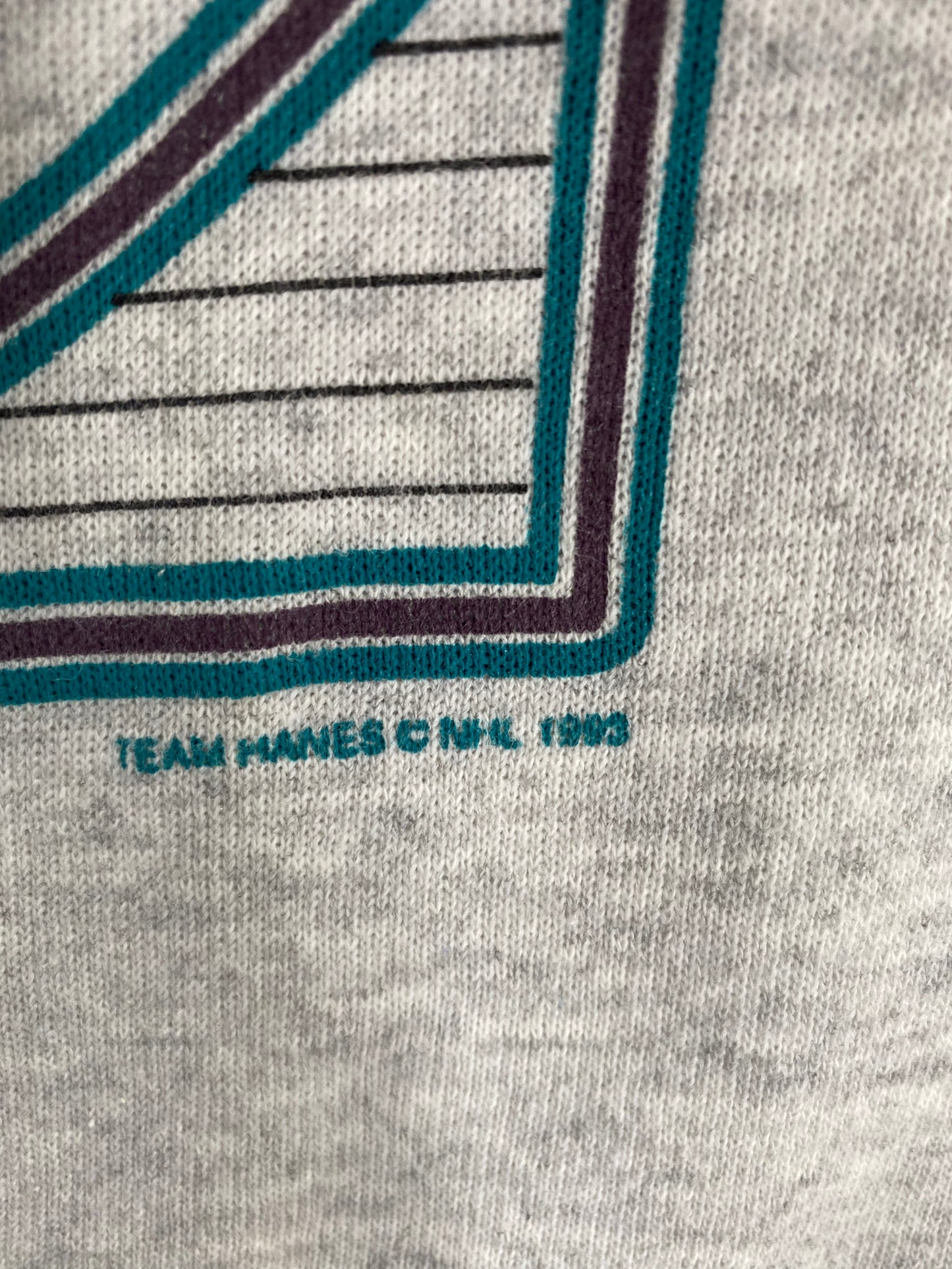 1993 ANAHEIM MICHTY DUCKS Size No Tag (Approx.L) NHL Sweat-Shirts / K3954