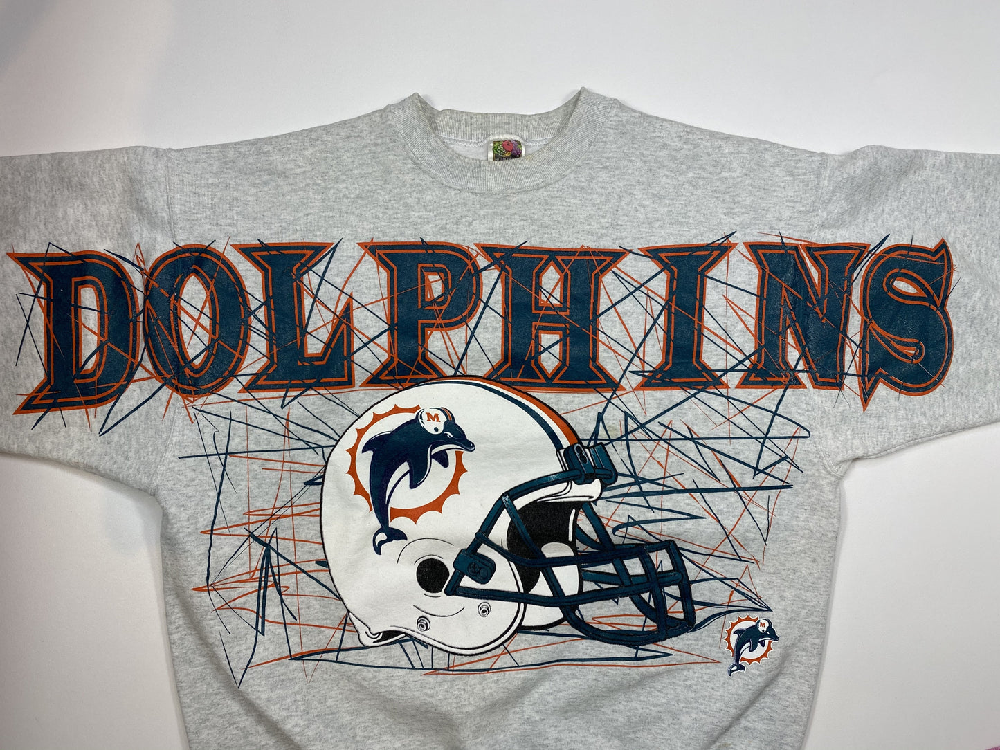 90’s MIAMI DOLPHINS Made in USA Size XL Vintage NFL Sweat-Shirt / K4888