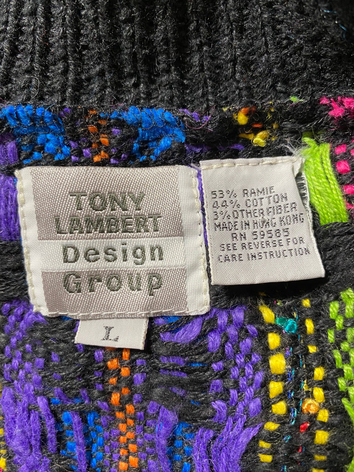 Vintage 3D COOGI- Style Size L Knit Sweater / K1585