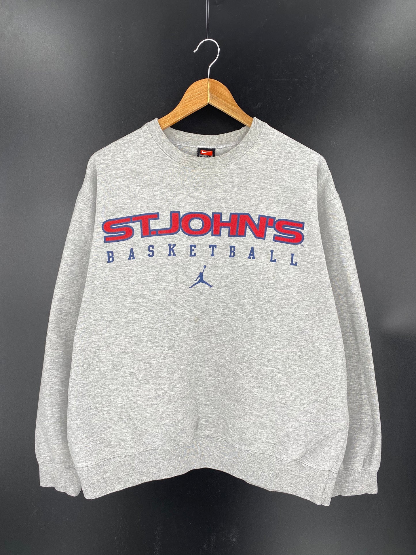 90’s NIKE ST JOHN'S BASKETBALL Size L Vintage Sweat-shirt / 7914