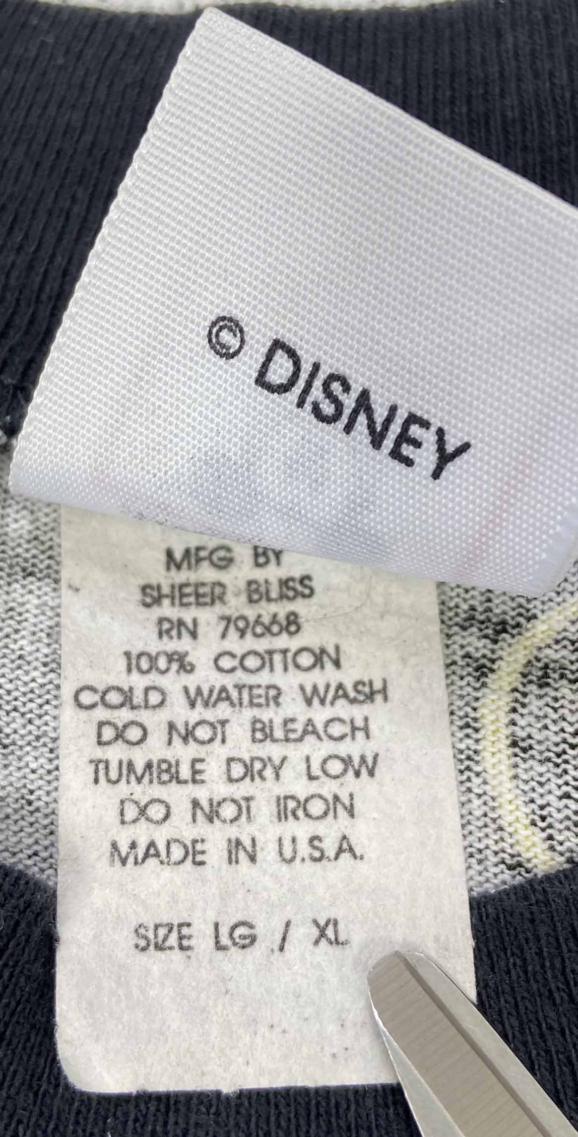 90's Vintage Fantasia Mickey All Over Print Made in USA T-Shirt / 1888