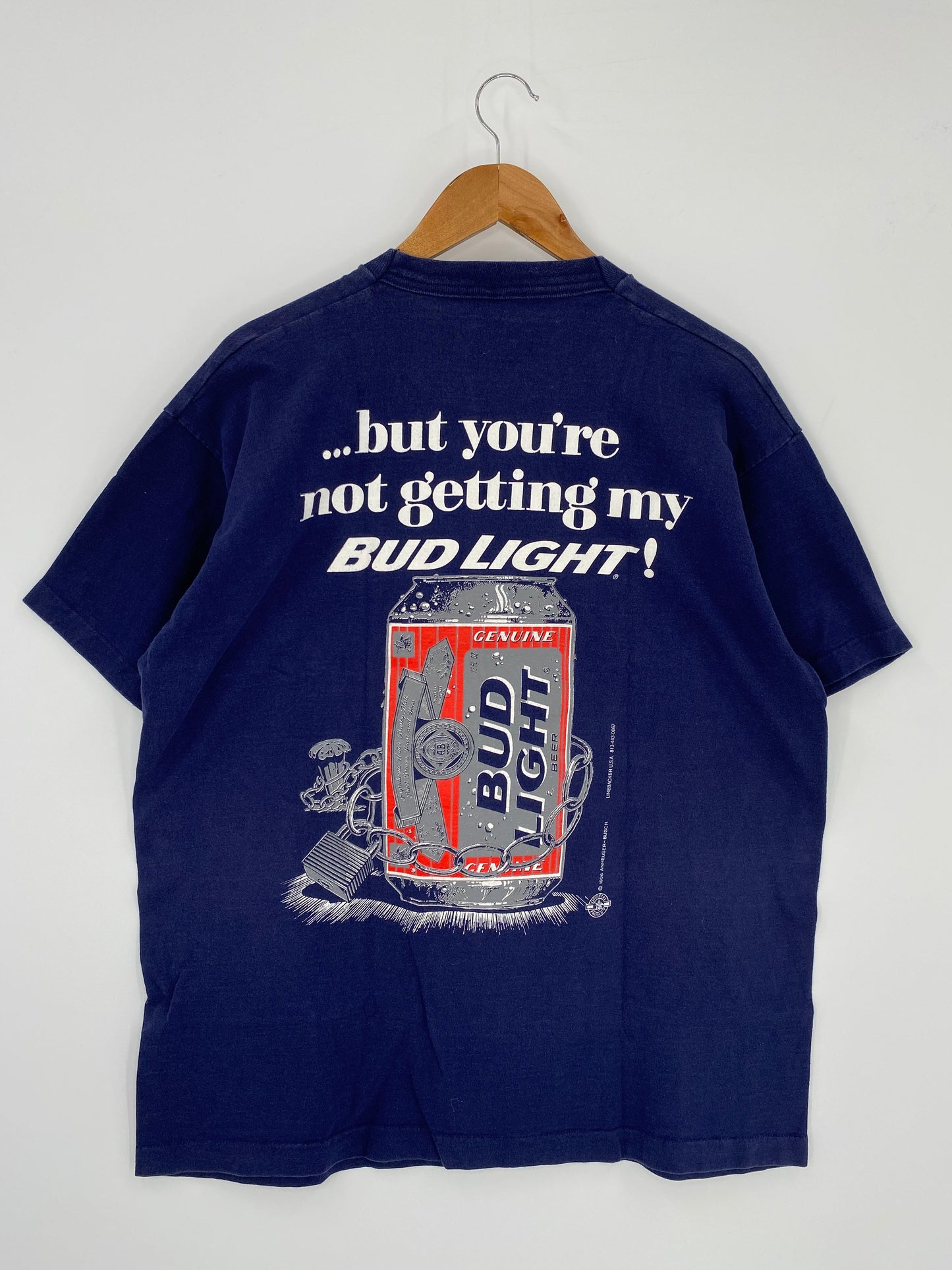 1996 BUD LIGHT Made in USA Size XL Vintage T-Shirts / A190