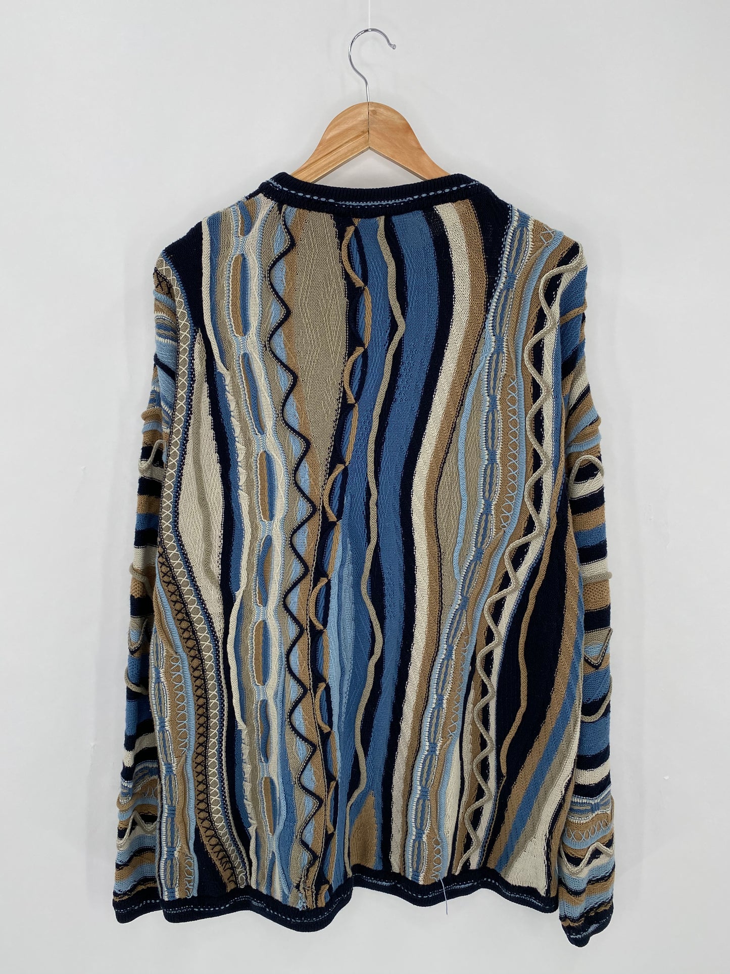 Vintage 3D Coogi-Style Size XXXL Knit Sweater / 6267