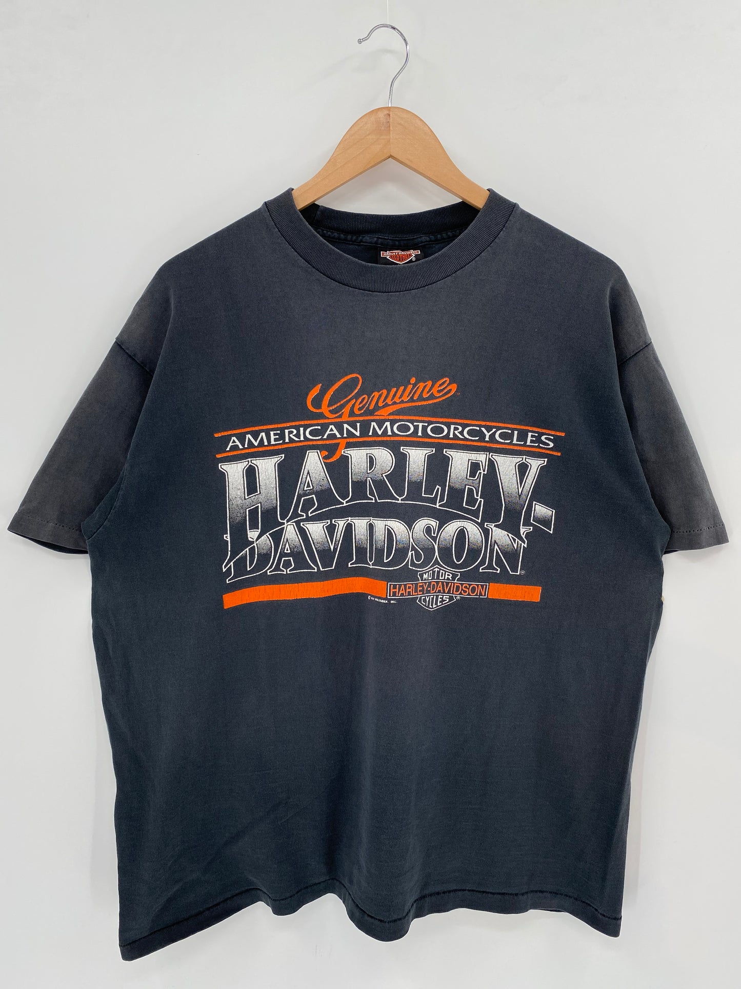 1991' HARLEY DAVIDSON Made in USA Size XL Vintage T-Shirts / K2488