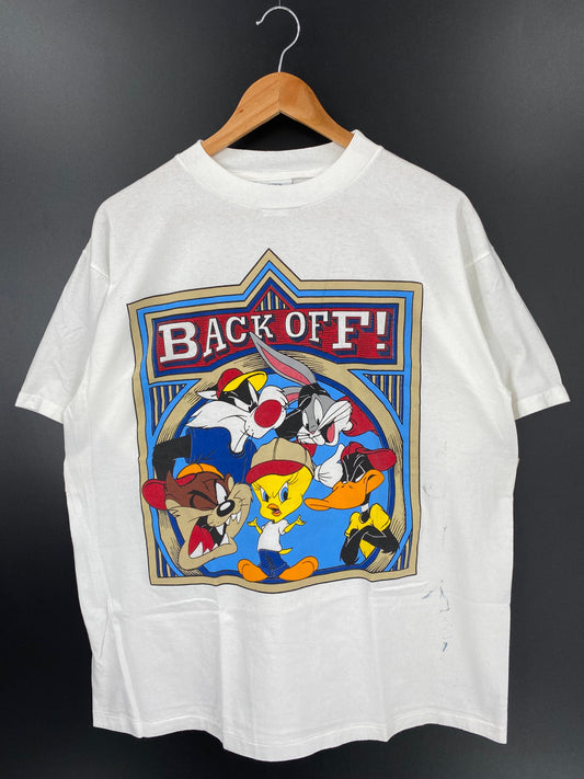 .1995 LOONEY TUNES BACK OFF Size L Vintage T-Shirt / E3853T