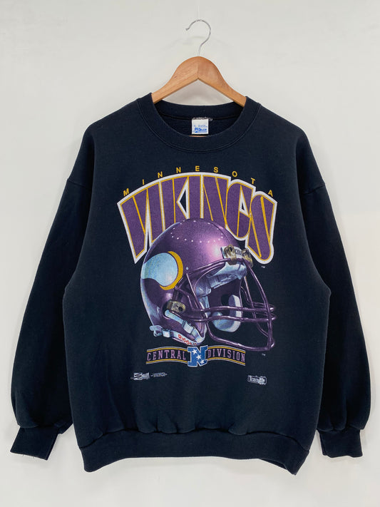 1992 MINNESOTA VIKINGS Made in USA Size XL Vintage NBA Sweat-shirt / k1992