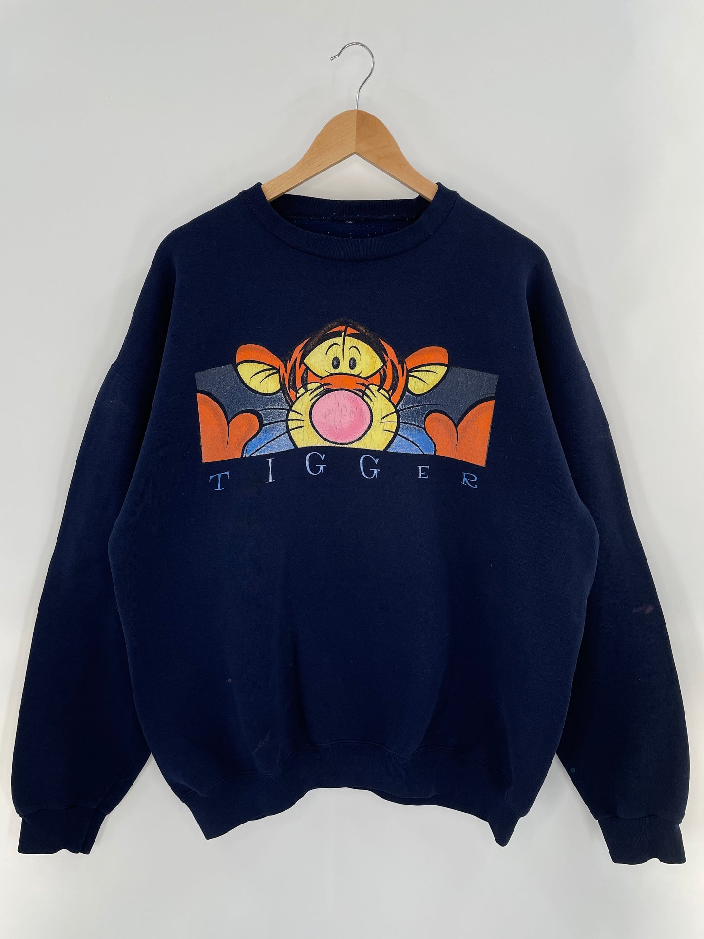00’ DISNEY TIGGER Size Approx.XL Vintage Sweat-shirt / E5632S