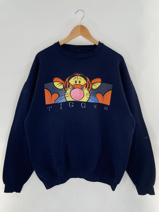 00’ DISNEY TIGGER Size Approx.XL Vintage Sweat-shirt / E5632S