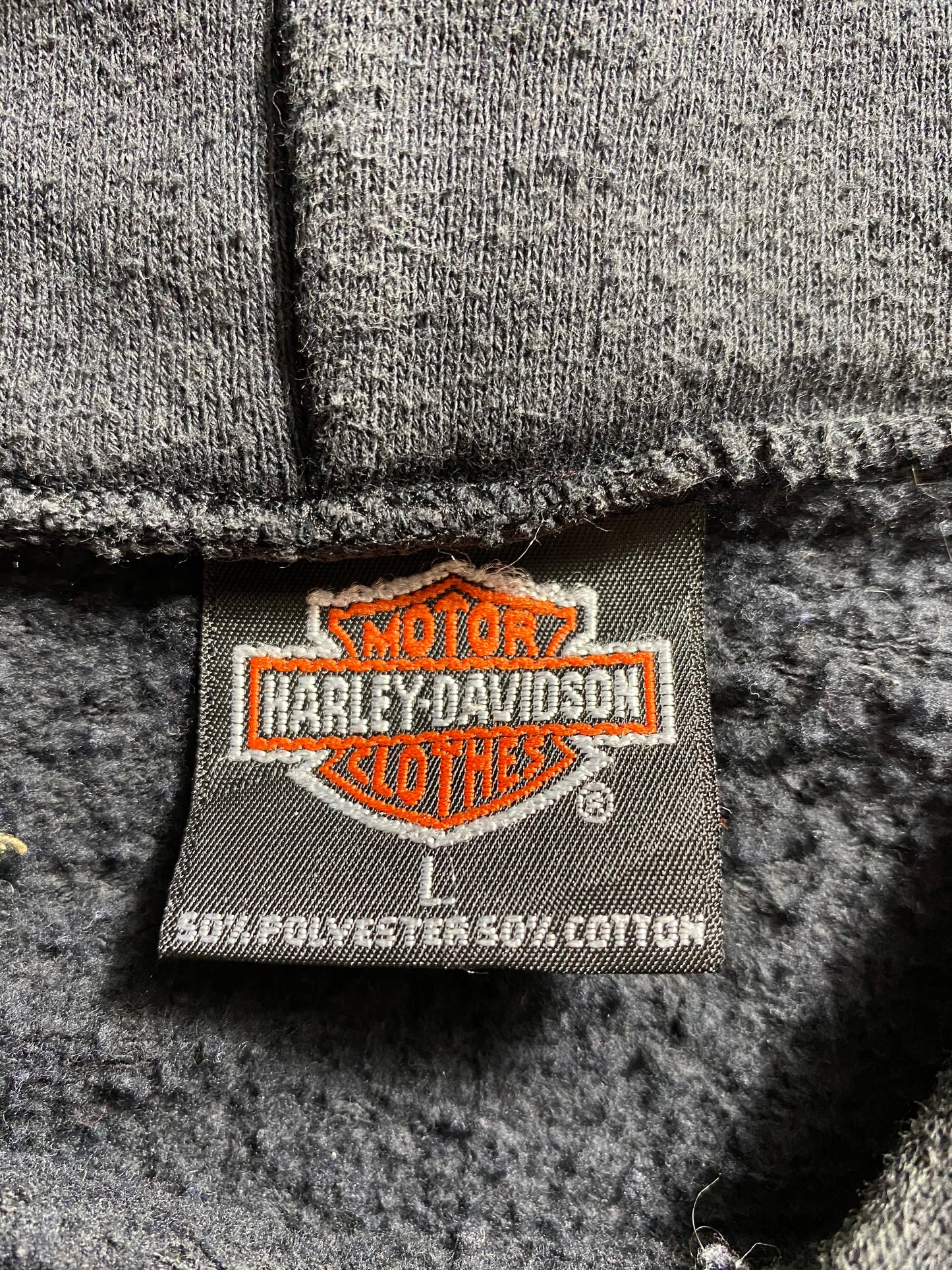 1992 Harley Davidson Made in USA Size L Vintage Hoodie Sweat-Shirt / 8645