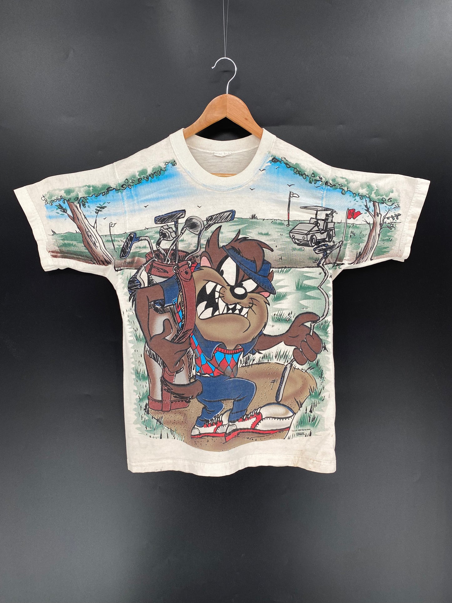 1995 LOONEY TUNES TAZ No tag Approx. Size L Vintage T-Shirts / K1601