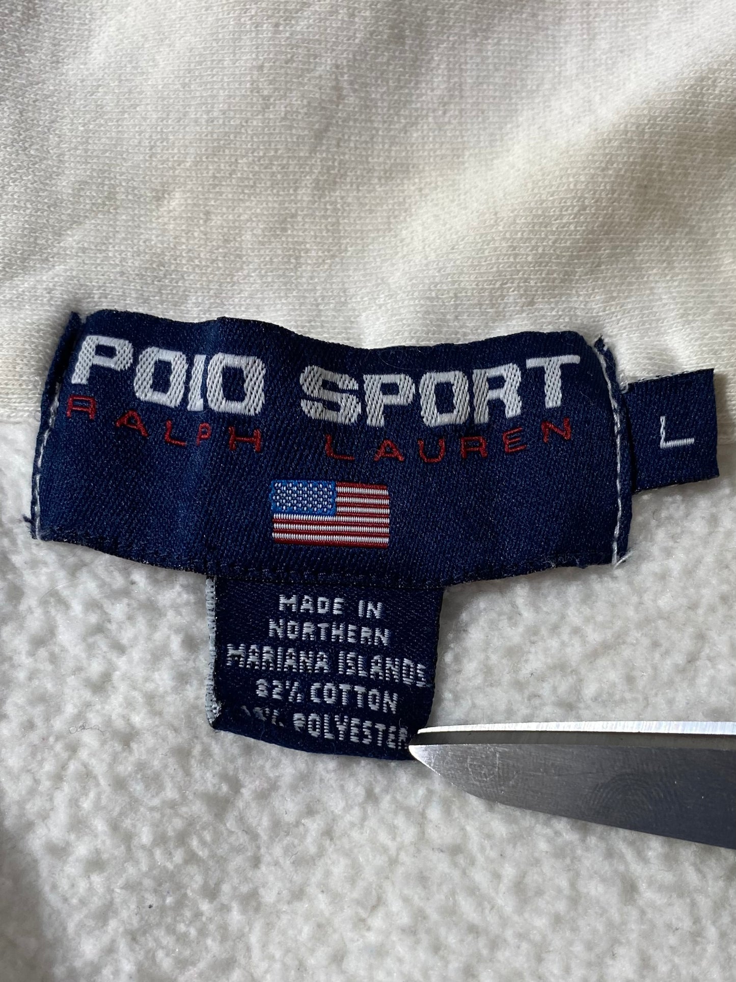 90’s POLO RALPH LAUREN Size L Vintage Half-zip Sweat-shirt / 8061