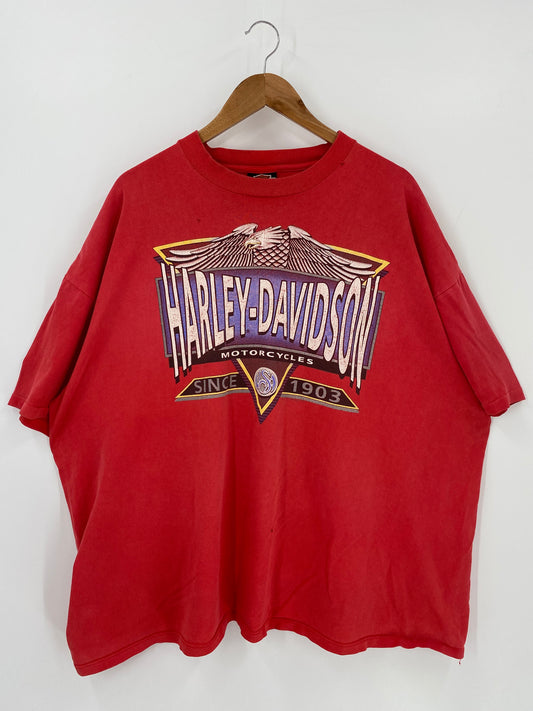 1992 HARLEY DAVIDSON Size XXXXL Vintage T-Shirt / 9785