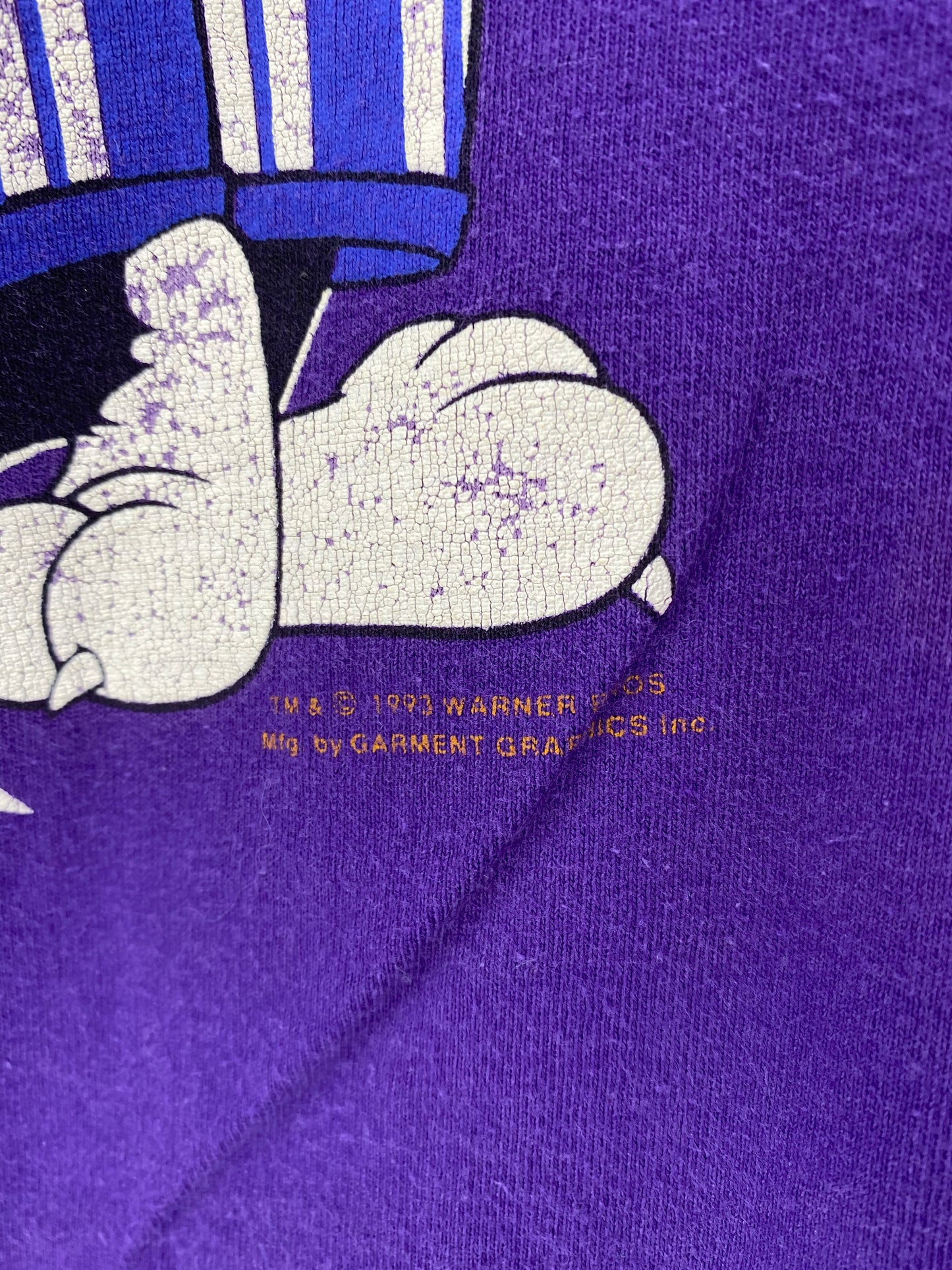 1993' LOONEY TUNES SYLVESTER x TWEETY Made  in USA Size XL Vintage T-Shirt / K1903