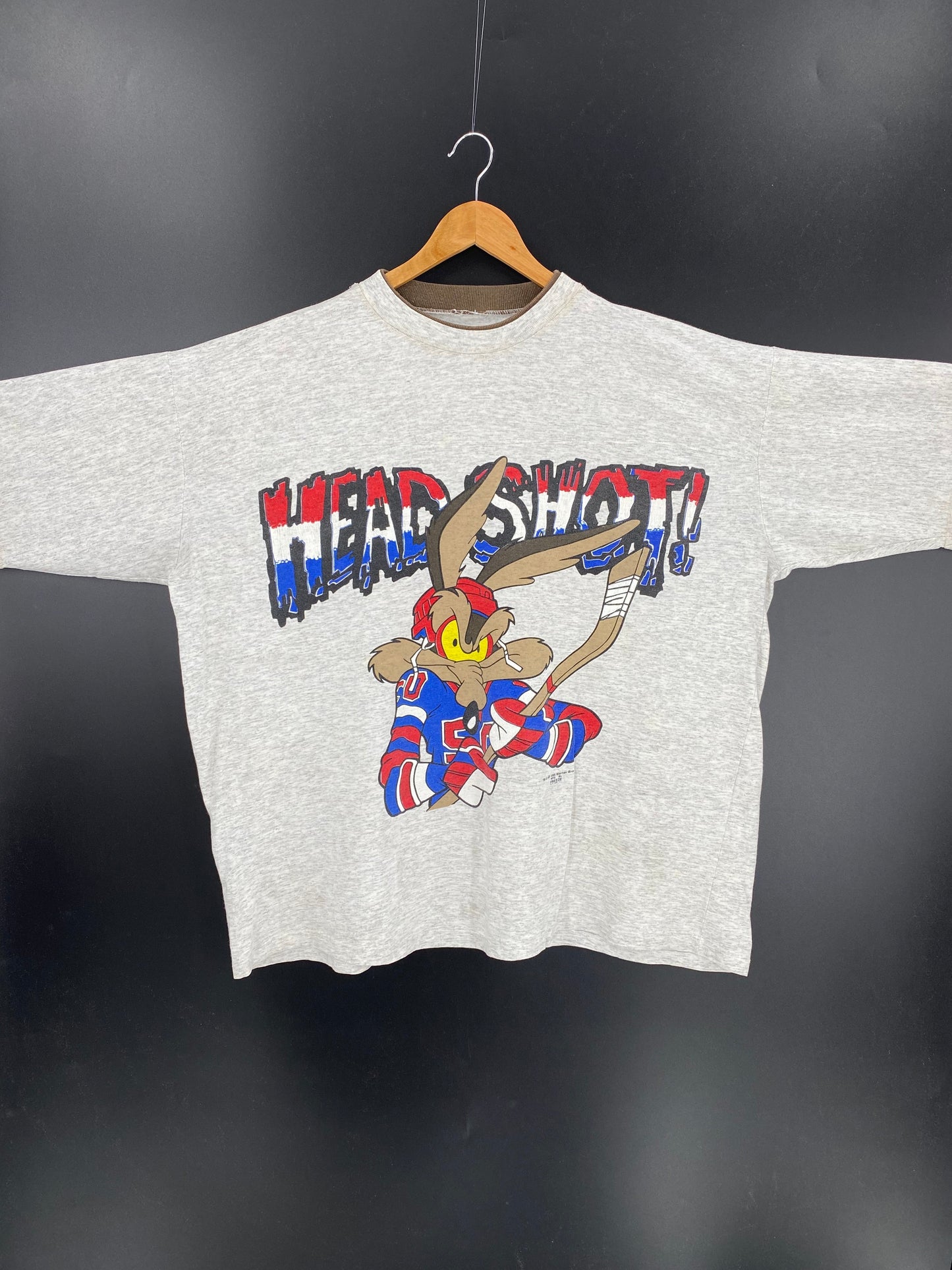 .1995 LOONEY TUNES WILEE Size No Tag (Approx.XXL) Vintage T-Shirt / E932