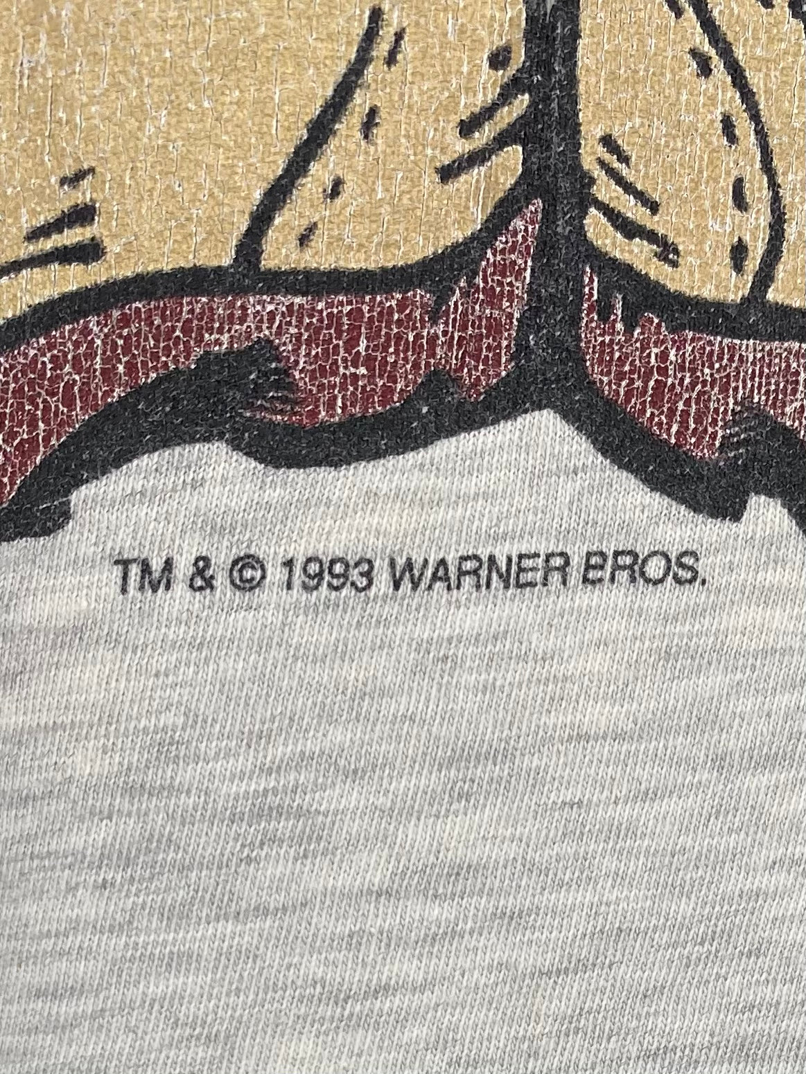 1993 LOONEY TUNES Size No Tag (Approx. XL) Vintage T-Shirt / 9254