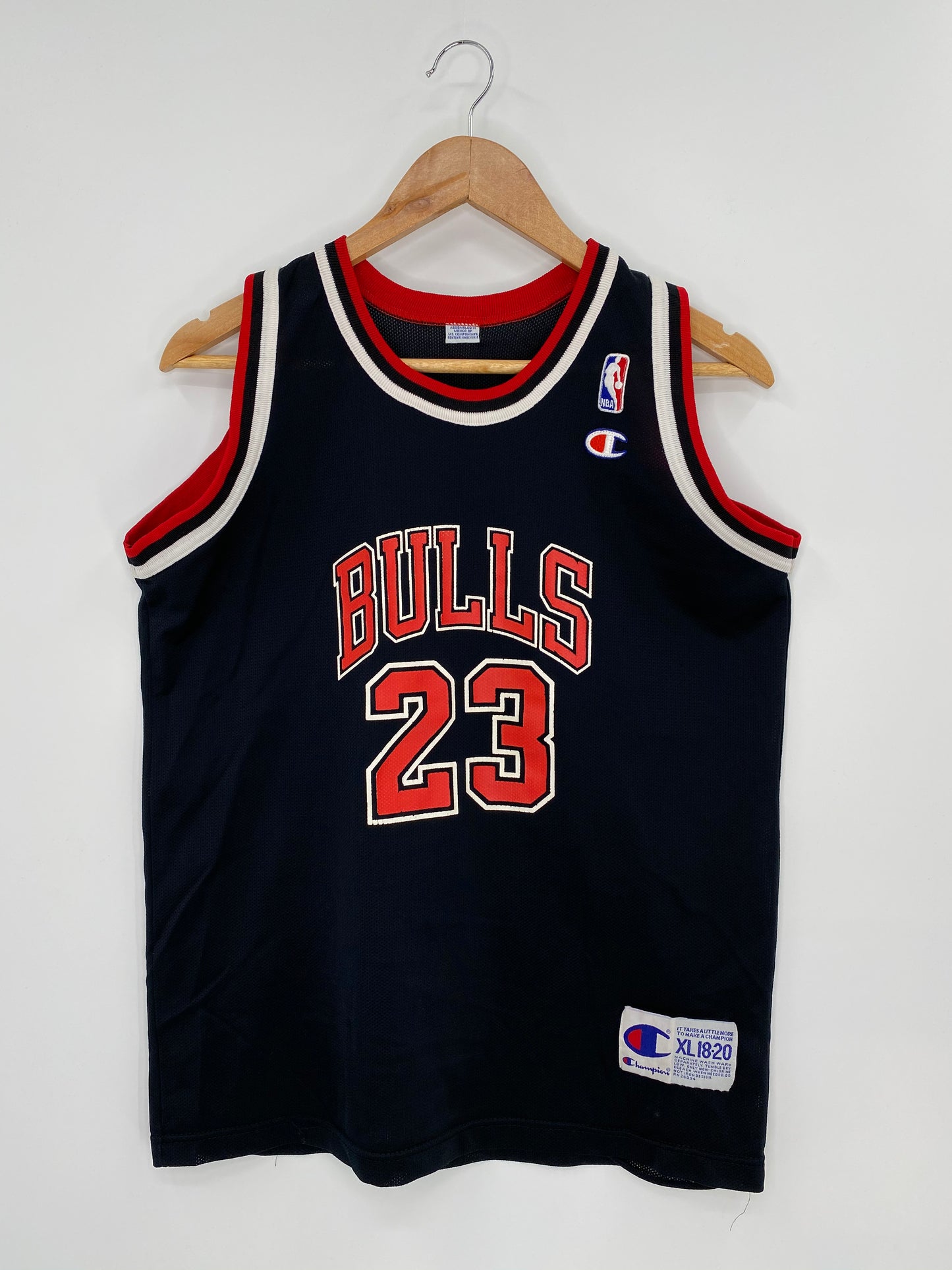 90’s JORDAN CHAMPION CHICAGO BULLS Size Kids XL Vintage NBA Tank-Top / 8046