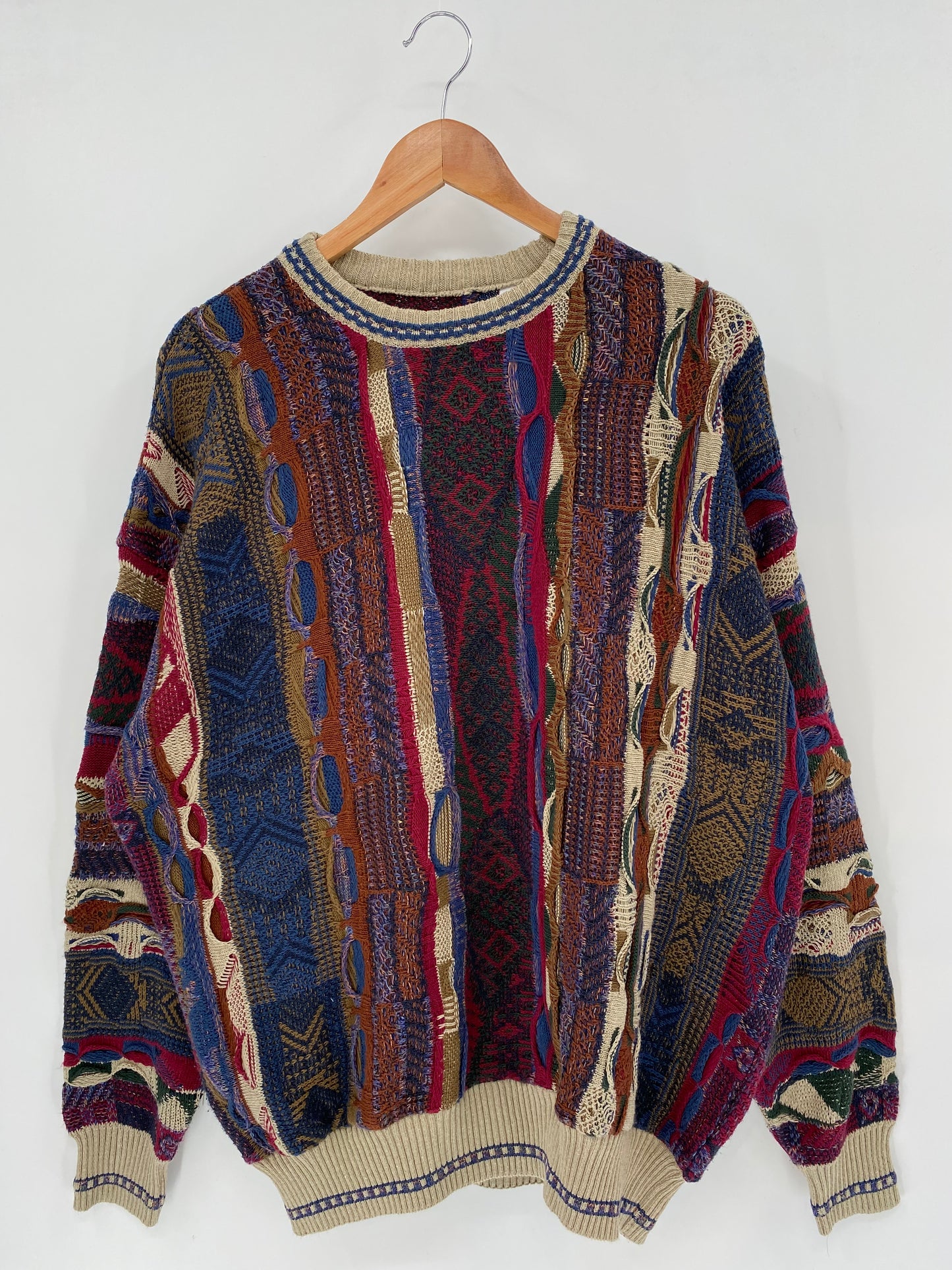 Vintage 3D COOGI- Style Size XL Knit Sweater / K3684