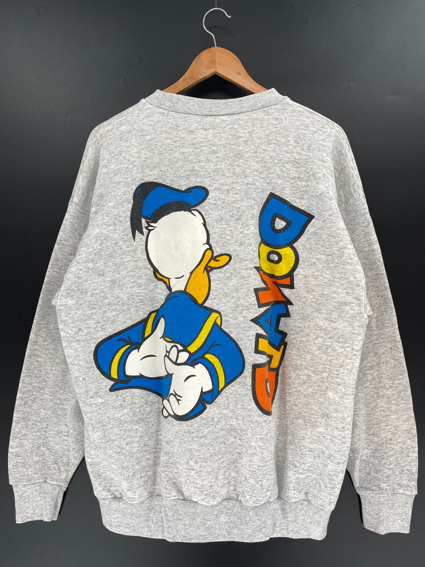 90's DISNEY DONALD Made in USA Size L Vintage Sweat-Shirt / K1338