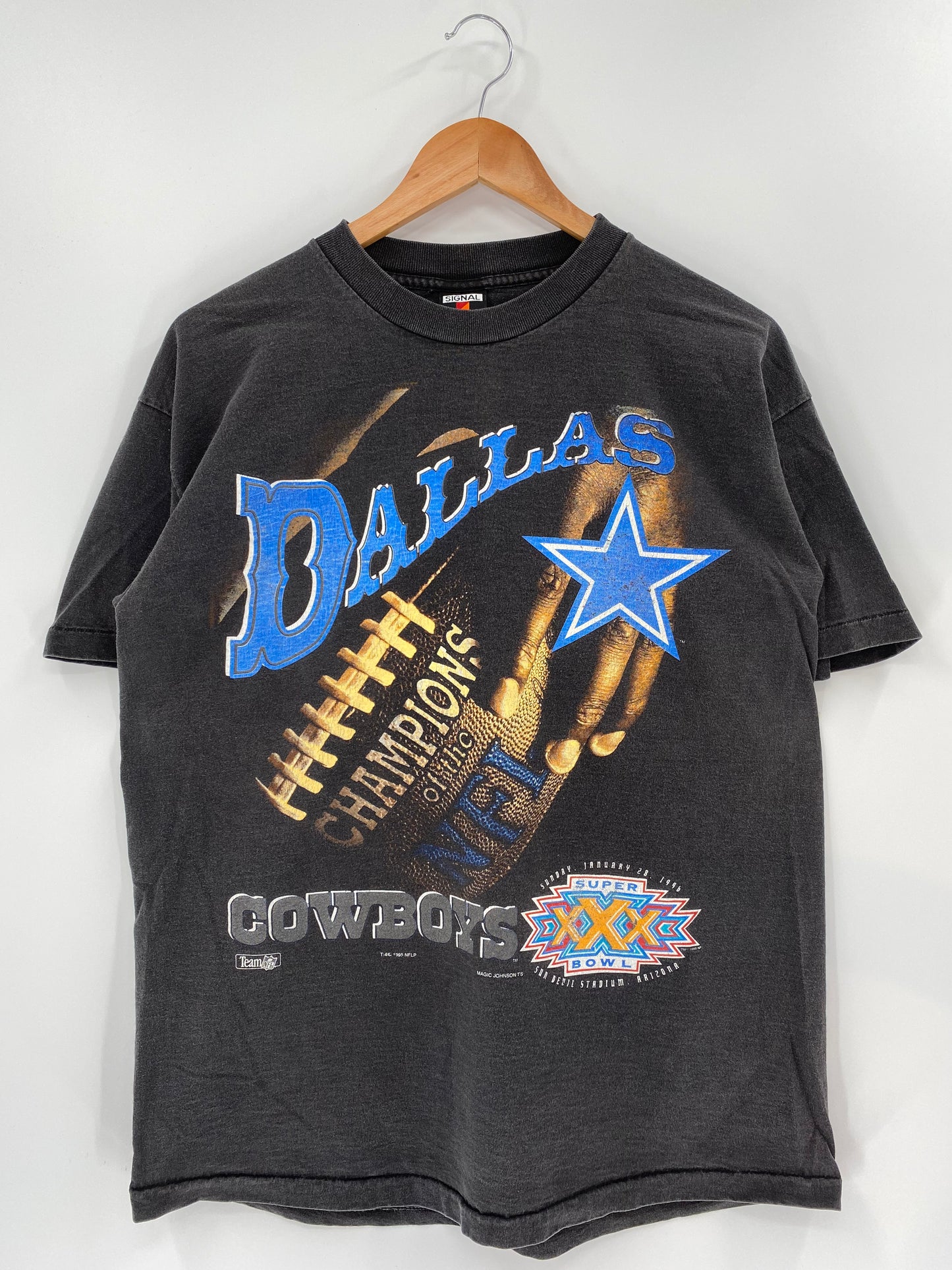 1995' DALLAS COWBOYS Made in USA Size L Vintage NFL T-Shirt / k1655