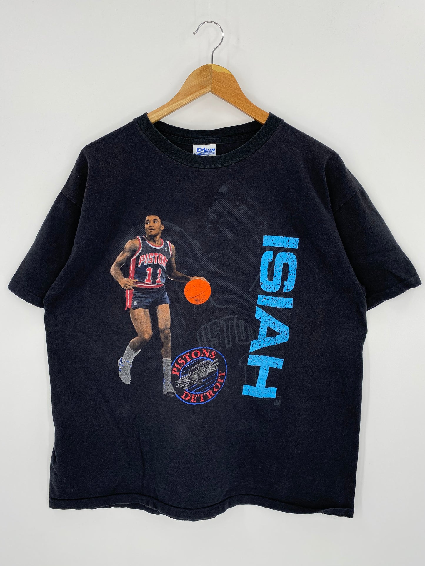 90’s PISTONS DETROIT ISIAH Made in USA Size XL Vintage NBA T-Shirts / 8182
