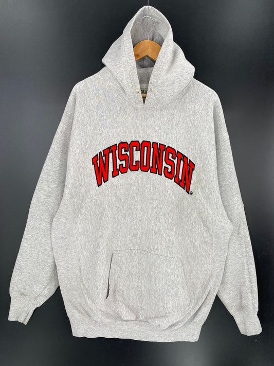 00’ WISCONSIN Size XXL Vintage Hoodie Sweat-shirt / 8557