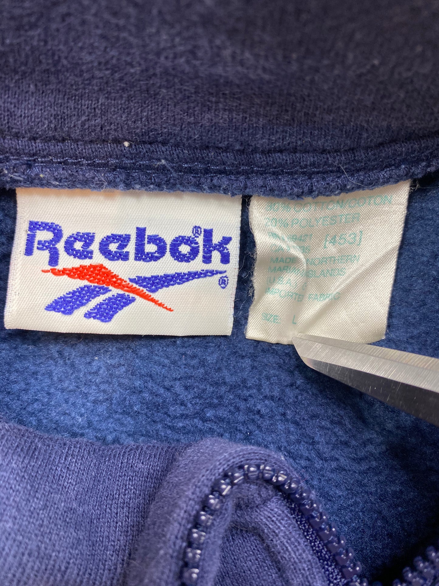 90's REEBOK Half-Zip Size L Vintage Sweat-Shirt / 5729