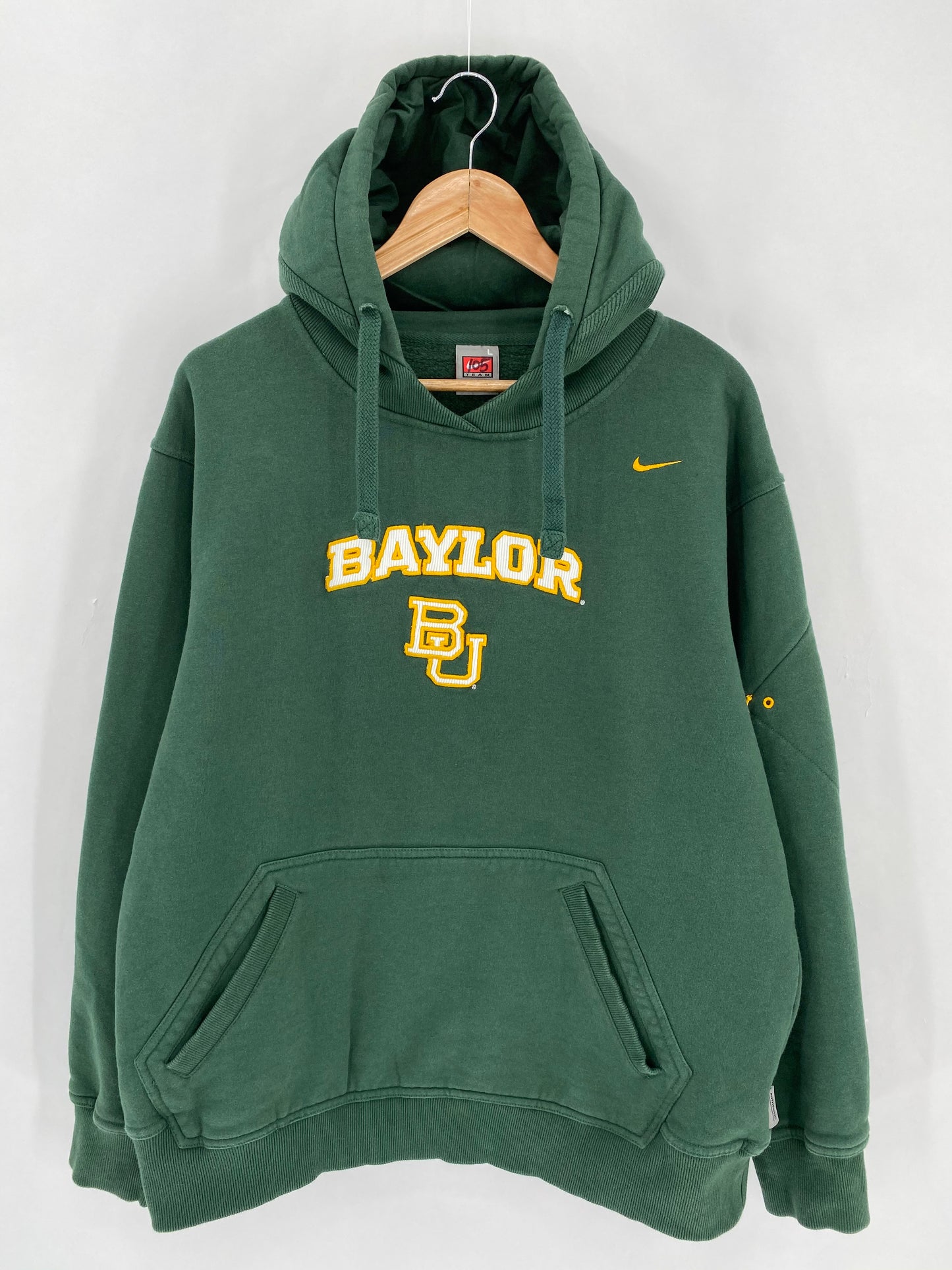 00’ NIKE BAYLOR Size L Vintage Hoodie Sweat-Shirt  / 6424