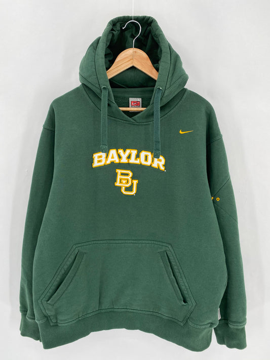 00’ NIKE BAYLOR Size L Vintage Hoodie Sweat-Shirt  / 6424