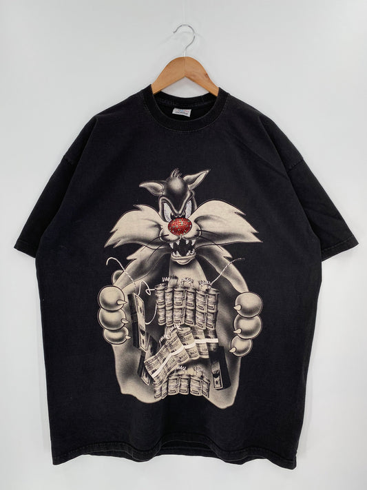 .00' LOONEY TUNES SYLVESTER Size XXXL Vintage T-shirt / E678