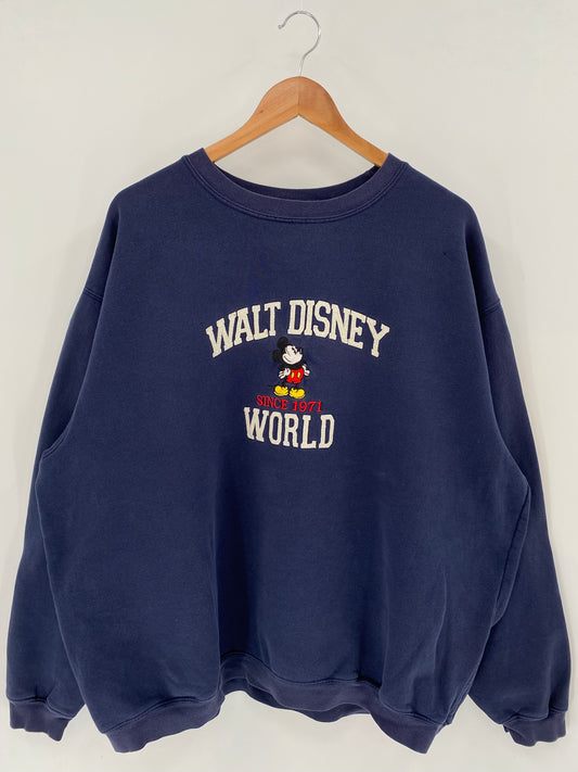 00' WALT DISNEY WORLD MICKEY Size XXL Vintage Sweat-shirt / K3664