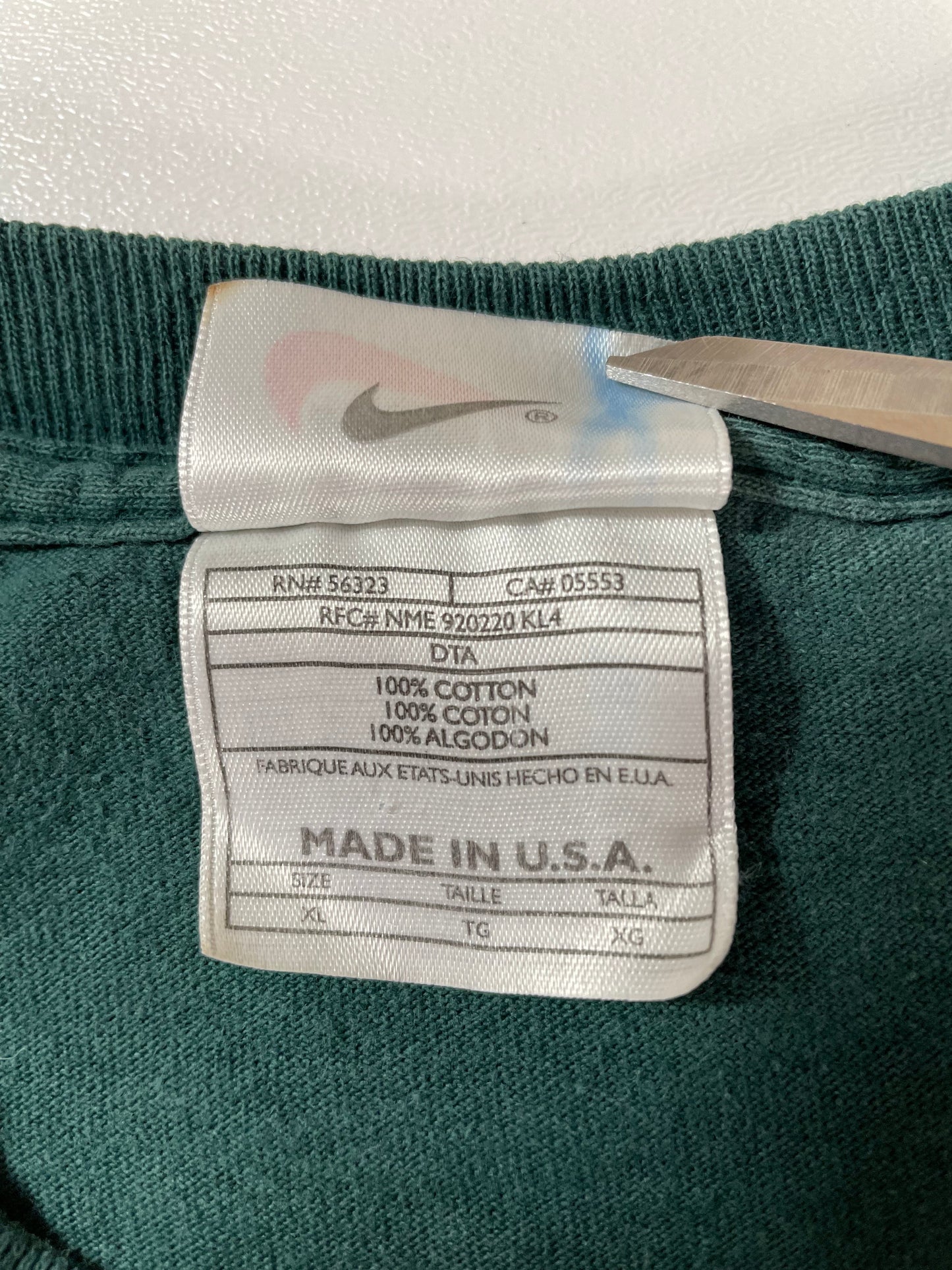 .90’s NIKE AIR Made in USA Size XL Vintage T-shirt / E693