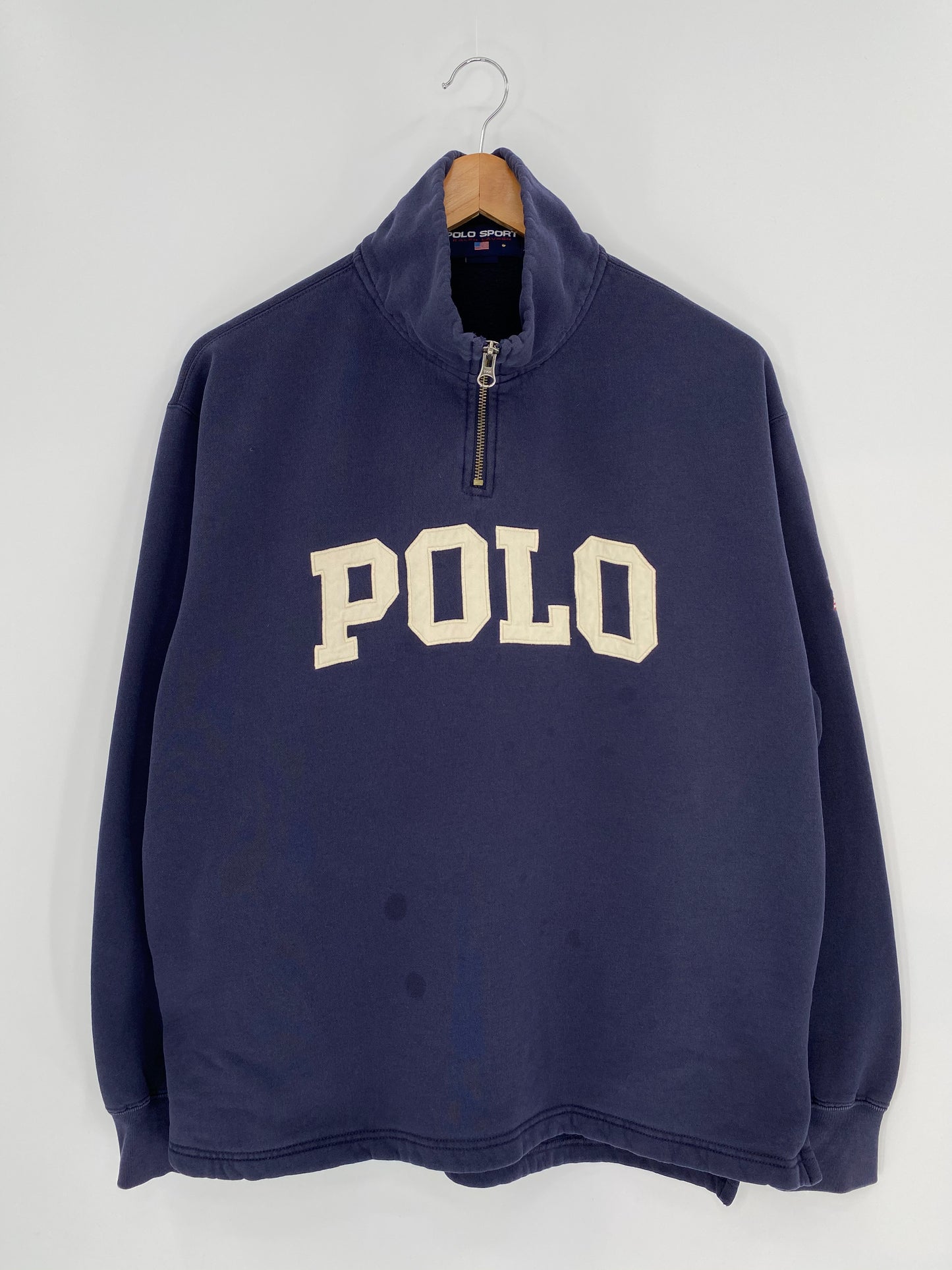 90’s RALPH LAUREN POLO SPORT Size M Vintage Half-zip Sweat-shirt / 9023
