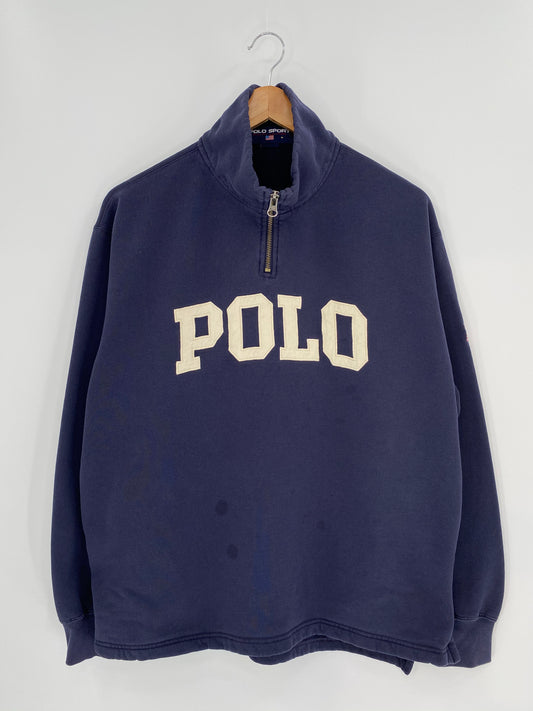 90’s RALPH LAUREN POLO SPORT Size M Vintage Half-zip Sweat-shirt / 9023