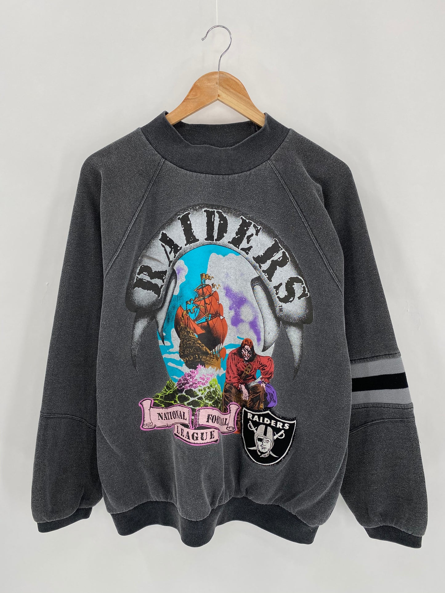 90’s RAIDERS Size Approx. XL Vintage NFL Sweat-Shirt  / 6448