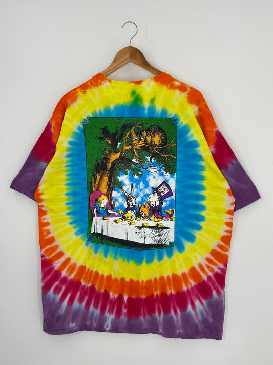 00’ MUSHROOM TIE-DYE Size XXL Vintage T-Shirts / 9839