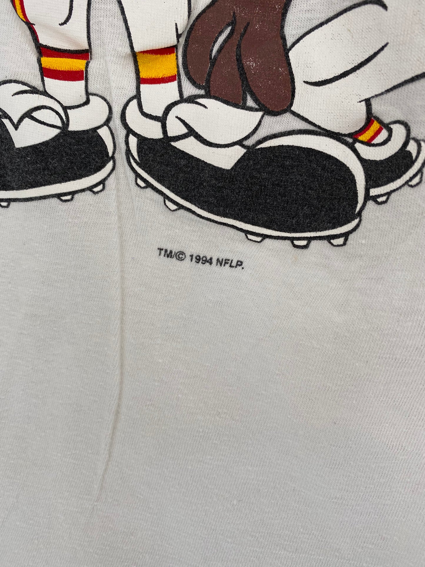 1994 LOONEY TUNES CHIEFS Size L Vintage NFL T- Shirts / A886