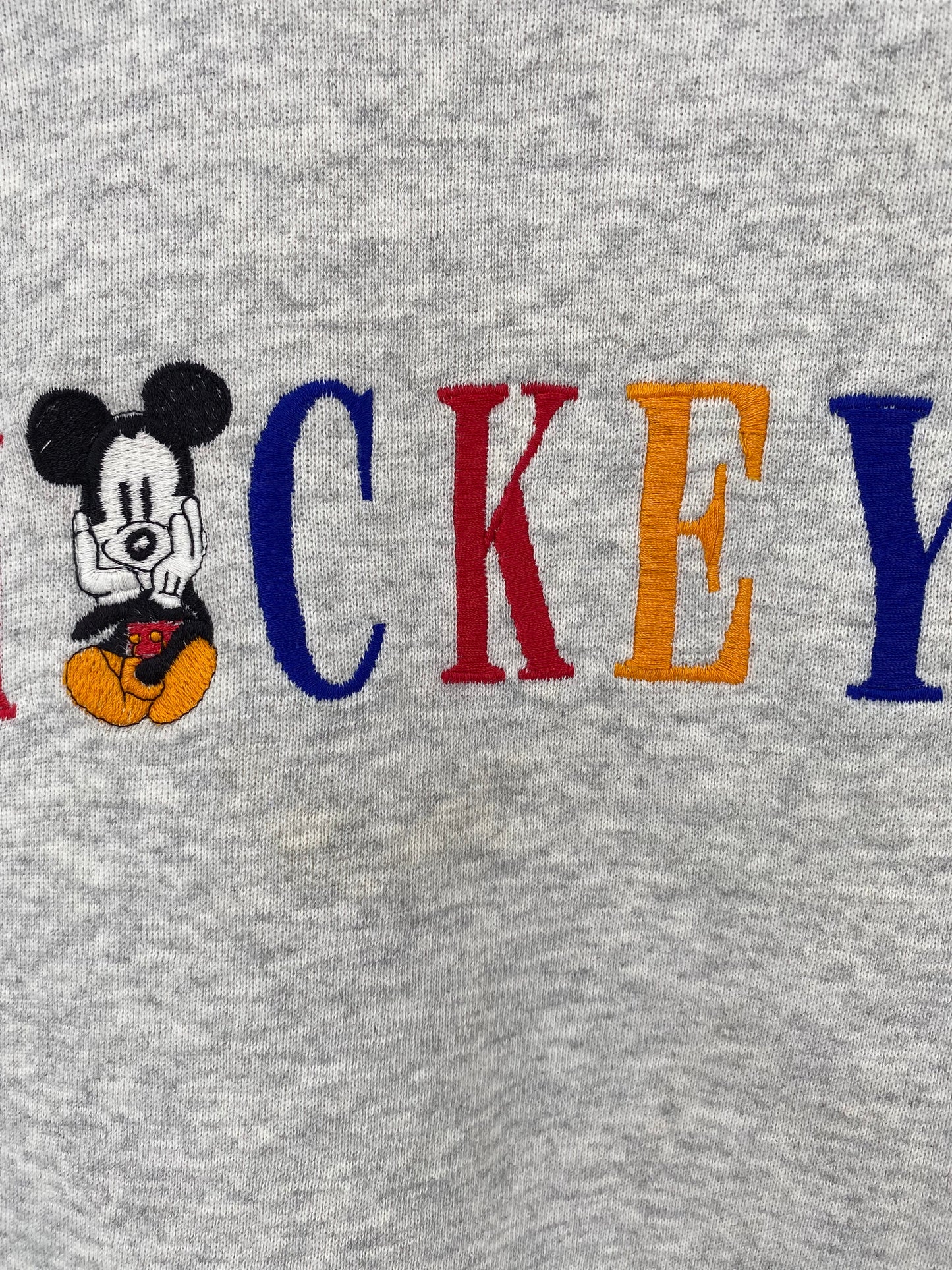 90’s DISNEY MICKEY Size No Tag(Approx.L) Vintage Sweat-shirt / A3737