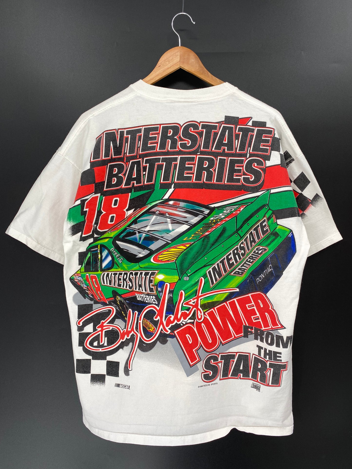 1998' NASCAR BOBBY LABONTE Made in USA Size L Vintage Racing T-Shirt / k654
