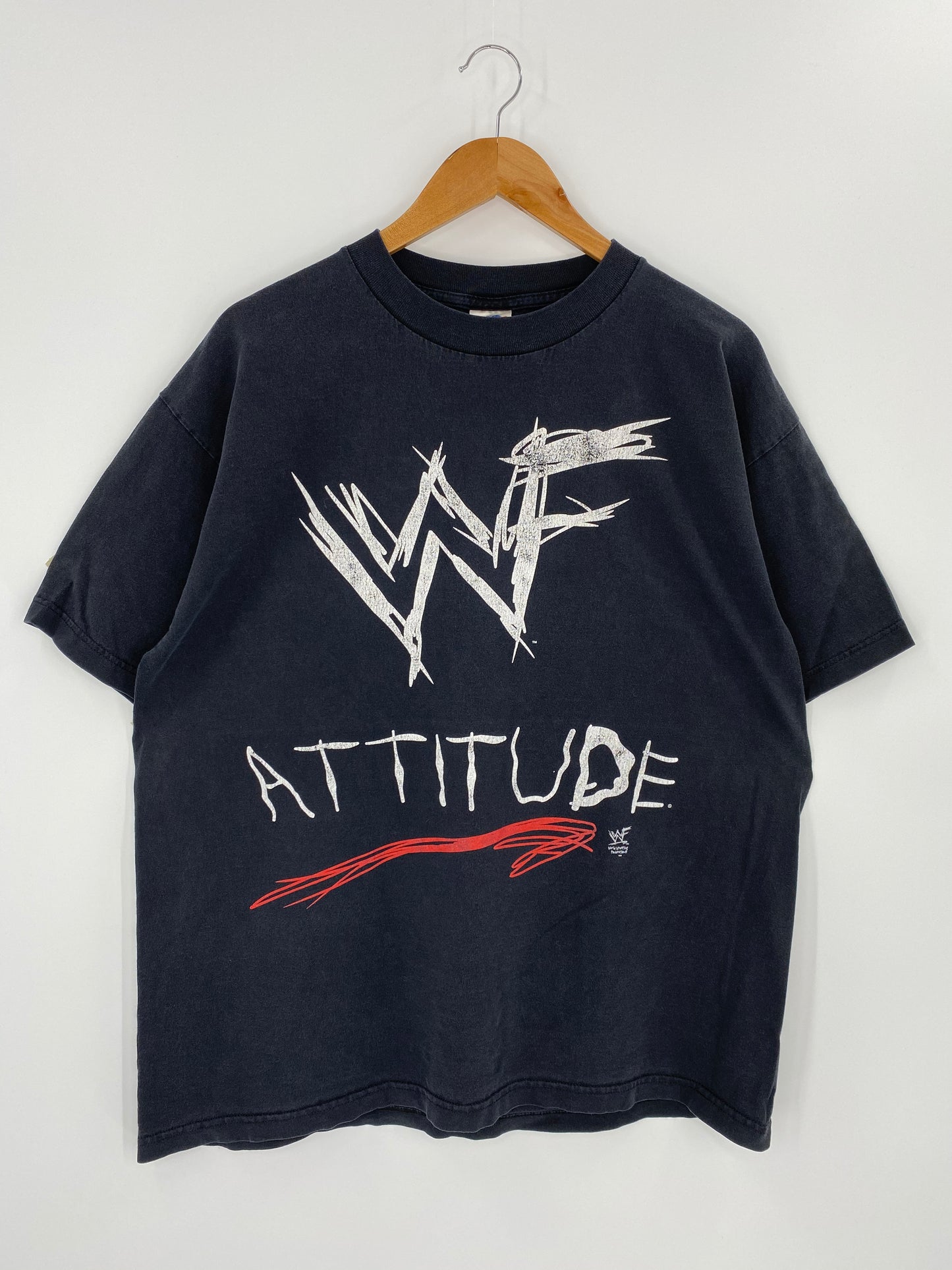 90’s WWF ATTITUDE Size XL Vintage WWE T-shirt / 8328