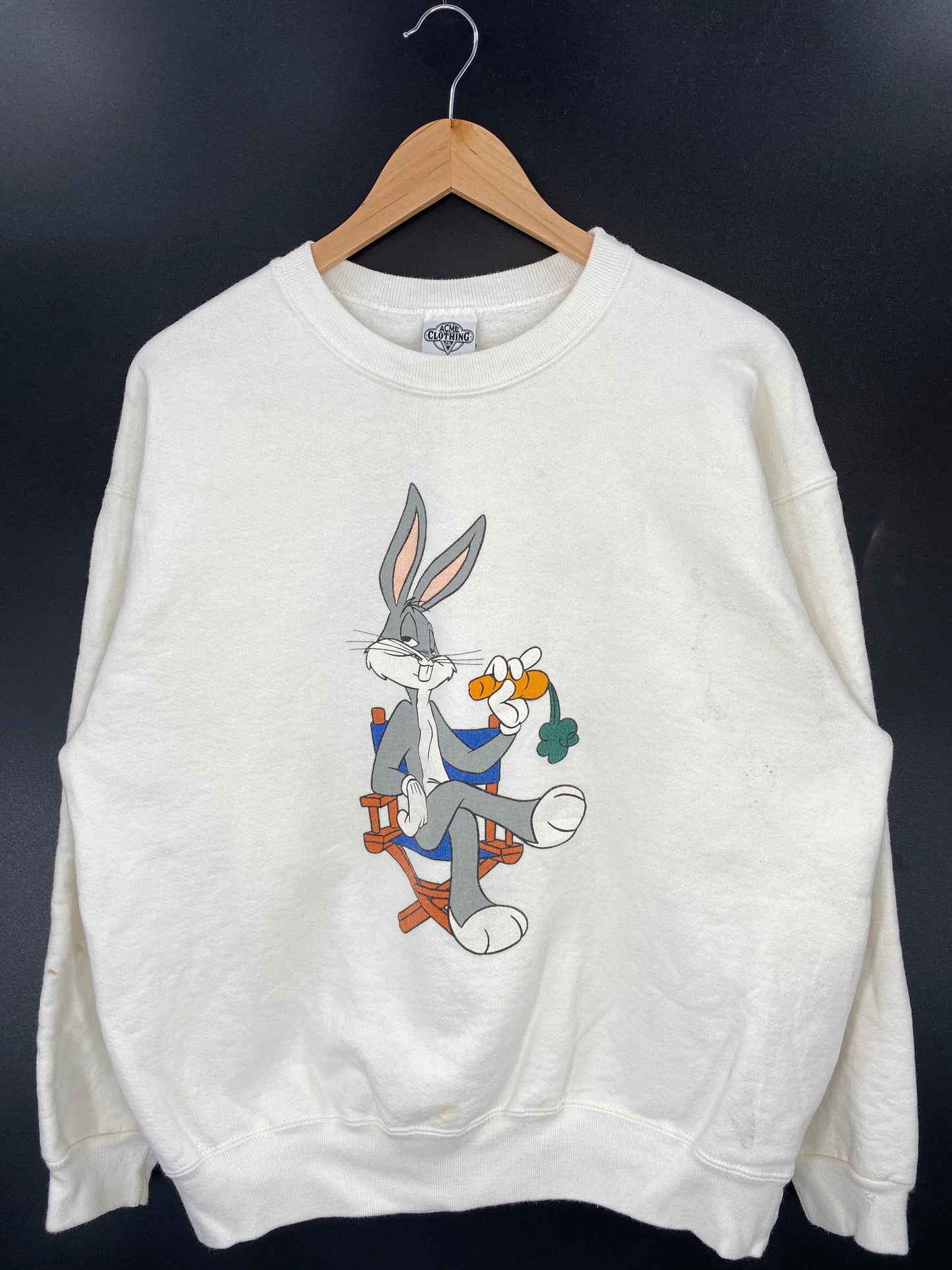1991 LOONEY TUNES BUGS BUNNY Made in USA Size L Vintage Sweat-Shirt / K2944