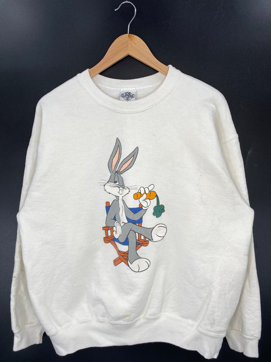 1991 LOONEY TUNES BUGS BUNNY Made in USA Size L Vintage Sweat-Shirt / K2944